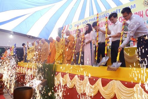 Quảng Ngãi: Động thổ khởi công xây dựng chánh điện chùa Linh Quang