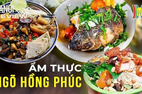 Ẩm thực ngõ Hồng Phúc: Bún riêu ốc, Bún đầu cá, Nộm Bố Già | Hà Nội Review | 02/12/2023