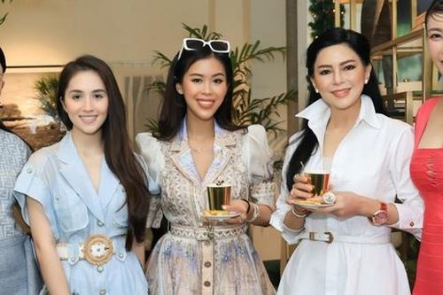 Tiên Nguyễn đi sự kiện cùng mẹ và em dâu tương lai