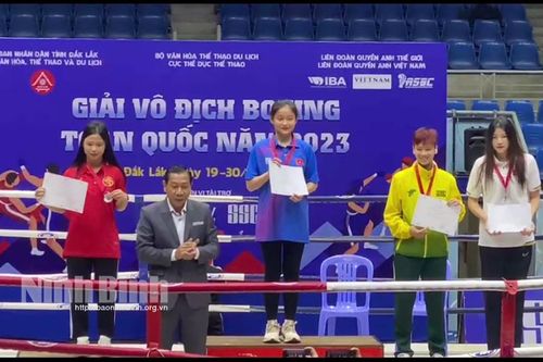 Các võ sỹ Ninh Bình đạt 1 huy chương vàng, 2 huy chương bạc tại Giải vô địch Boxing toàn quốc năm 2023