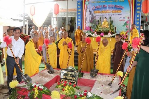 BR-VT: Đặt đá khởi công tái thiết ngôi Tam bảo chùa Phước Quang (H.Xuyên Mộc)