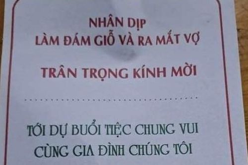 Xôn xao tấm thiệp mời dự đám giỗ vợ cũ và ra mắt vợ mới của cụ ông 81 tuổi