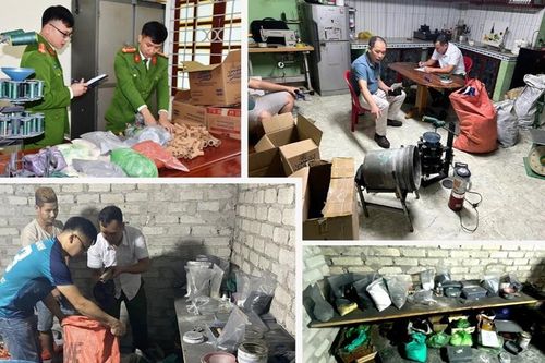 Bắt quả tang các đối tượng xây hầm bí mật để sản xuất pháo trái phép