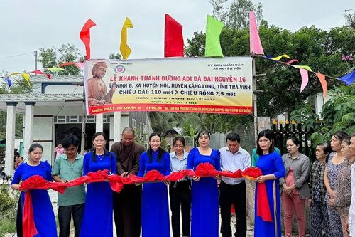 Trà Vinh: Chùa Long Bửu khánh thành cầu nông thôn, đường đal tại H.Trà Cú và Càng Long