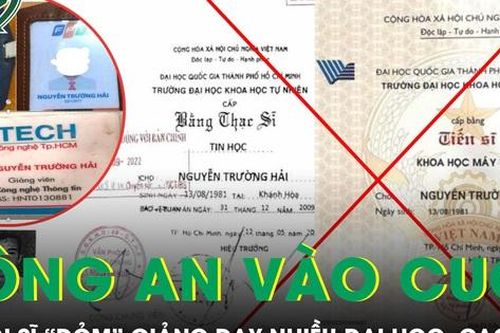 Công an vào cuộc vụ tiến sĩ 'dỏm' giảng dạy nhiều trường đại học, cao đẳng