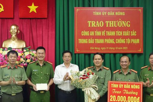 Năm 2023 Công an tỉnh Đắk Nông hoàn thành xuất sắc trong đấu tranh, phòng chống tội phạm