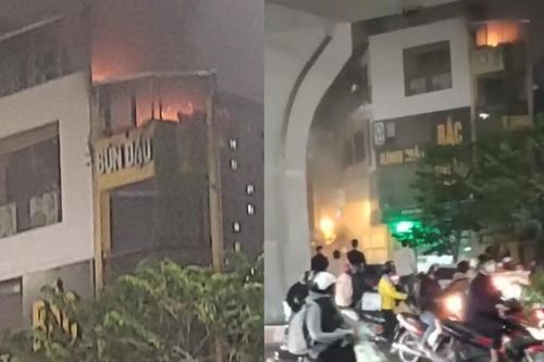 Hà Nội: Cháy quán bún trên phố Minh Khai