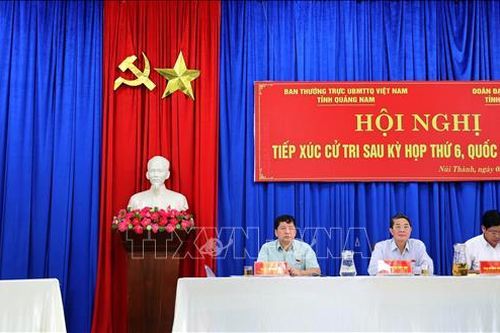 Phó Chủ tịch Quốc hội Nguyễn Đức Hải tiếp xúc cử tri tại tỉnh Quảng Nam