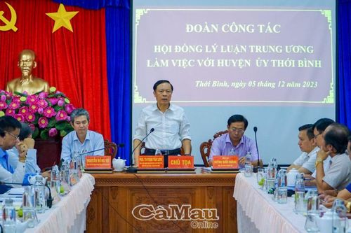 Đoàn công tác Hội đồng Lý luận Trung ương tìm hiểu, nghiên cứu thực tế tại huyện Thới Bình