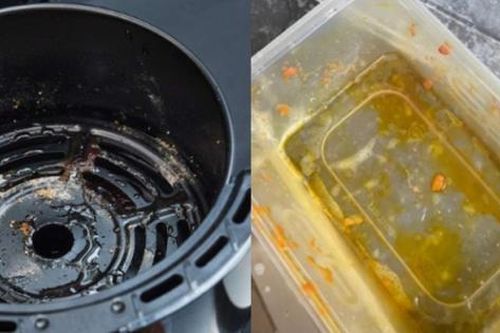 Học đầu bếp nhà hàng cách rửa sạch dầu mỡ trên hộp nhựa, nồi chiên không dầu vô cùng đơn giản, chẳng cần kỳ cọ