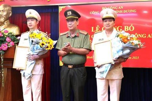 Công an tỉnh Bình Dương trao quyết định điều động, bổ nhiệm cán bộ chủ chốt