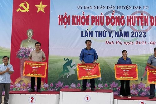Đak Pơ trao 32 bộ huy chương tại Hội khỏe Phù Đổng huyện lần thứ V