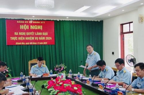 Đảng ủy Sư đoàn Phòng không 377 ra Nghị quyết lãnh đạo thực hiện nhiệm vụ năm 2024
