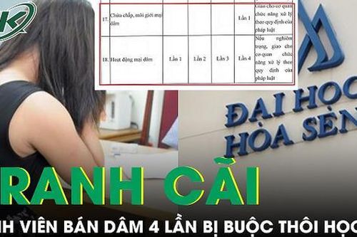 Tranh cãi quy chế sinh viên hoạt động mại dâm 4 lần bị buộc thôi học của Đại học Hoa Sen