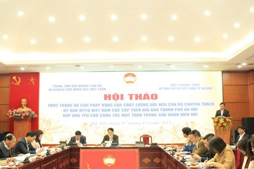 Bàn giải pháp nâng cao chất lượng cán bộ chuyên trách Mặt trận các cấp
