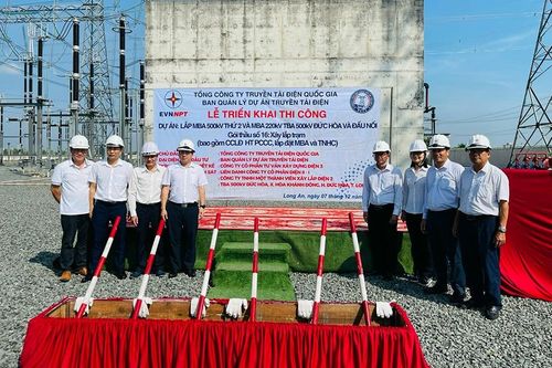 Triển khai Dự án lắp máy biến áp 500kV thứ 2 và máy biến áp 220kV TBA 500kV Đức Hòa và đấu nối