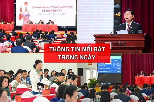 Nghệ An: Thông tin nổi bật ngày 7/12