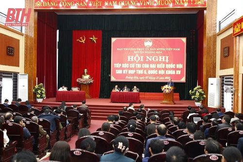 Đoàn ĐBQH tỉnh tiếp xúc cử tri huyện Hoằng Hóa và TP Sầm Sơn