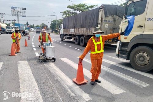 Ráo riết thi công xóa 'điểm đen' tai nạn giao thông tại nút giao Cổng 11 và ngã ba sân Golf Long Thành