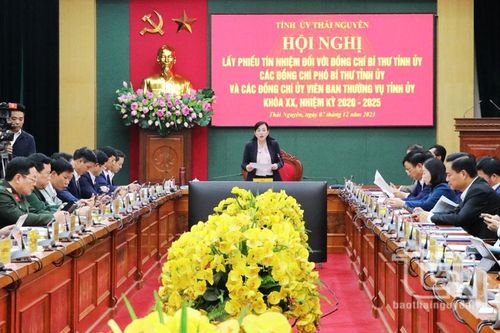 Tỉnh ủy Thái Nguyên: Lấy phiếu tín nhiệm đối với Bí thư, Phó Bí thư và Ủy viên Ban Thường vụ Tỉnh ủy