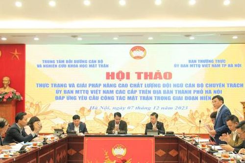 Bàn giải pháp nâng cao chất lượng cán bộ chuyên trách Mặt trận các cấp