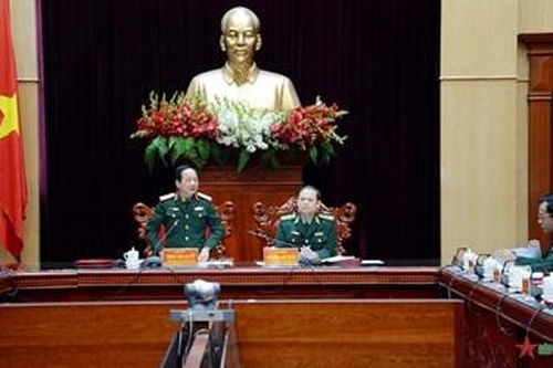 Thượng tướng Trịnh Văn Quyết dự Hội nghị kiểm điểm phê bình và tự phê bình của Ban Thường vụ Đảng ủy Bộ đội Biên phòng
