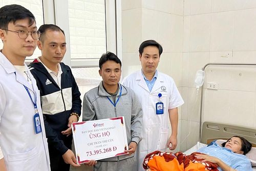 Bạn đọc ủng hộ thai phụ 8 tháng bị gãy chân, chờ tháo khớp háng