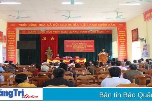 Đoàn đại biểu Quốc hội tỉnh tiếp xúc cử tri tại xã Vĩnh Thái, Vĩnh Tú