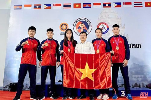 Các đô vật Thanh Hóa giành trọn 5 HCV tại Giải Vô địch Đông Nam Á 2023