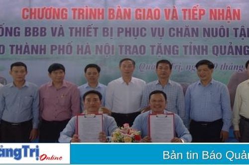 TP. Hà Nội tặng tỉnh Quảng Trị 100 con bò giống BBB