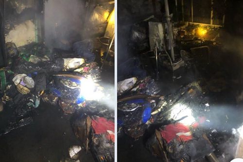 Dập tắt đám cháy trên sân thượng ngôi nhà 5 tầng