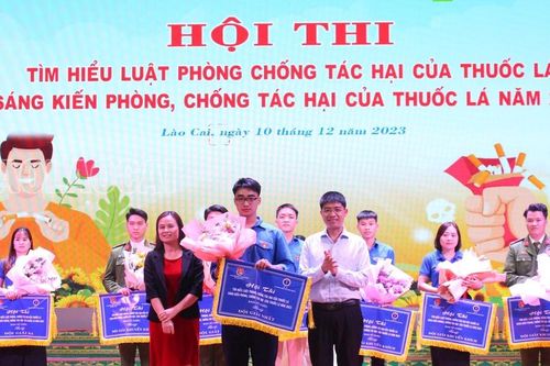 Đoàn Trường THPT Chuyên Lào Cai giành giải Nhất Hội thi tìm hiểu Luật Phòng, chống tác hại của thuốc lá năm 2023
