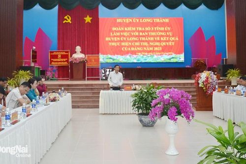 Kiểm tra việc thực hiện nghị quyết, chỉ thị của Đảng năm 2023 tại Long Thành
