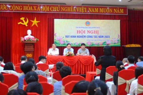 TAND tỉnh Quảng Ngãi tổ chức hội nghị rút kinh nghiệm năm 2023