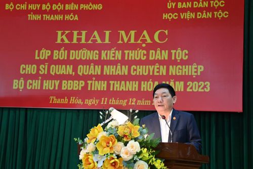BĐBP Thanh Hóa khai mạc lớp bồi dưỡng kiến thức dân tộc năm 2023