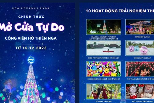 Nghệ An: Công viên Hồ thiên nga Eco Central Park mở cửa tự do từ 15/12
