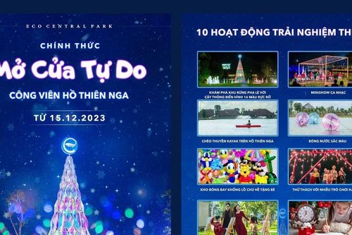 Thành phố Vinh: Công viên hồ thiên nga Eco Central Park mở cửa tự do từ 15/12