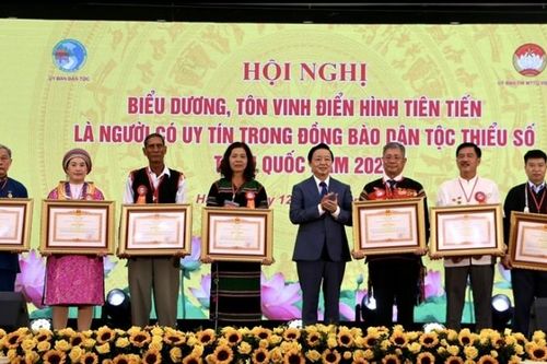 Hội nghị biểu dương điển hình tiên tiến là Người có uy tín trong đồng bào dân tộc thiểu số toàn quốc