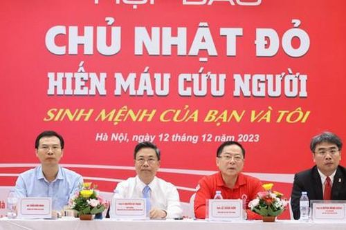 Chương trình Chủ nhật Đỏ năm 2024 dự kiến tiếp nhận 50.000 đơn vị máu