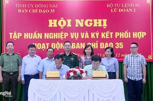 Hội nghị tập huấn nghiệp vụ và ký kết phối hợp hoạt động Ban chỉ đạo 35 Tỉnh ủy