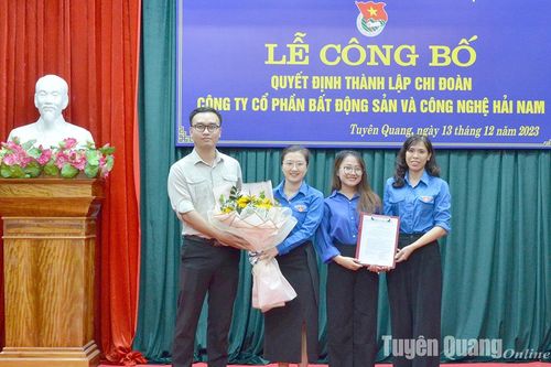 Thành lập Chi đoàn Công ty cổ phần Bất động sản và công nghệ Hải Nam