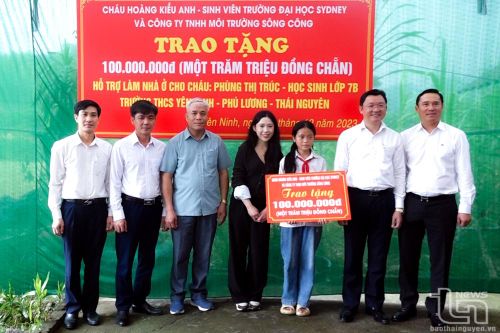 Hỗ trợ 100 triệu đồng xây nhà cho học sinh có hoàn cảnh khó khăn