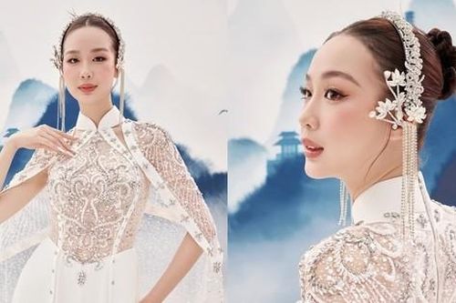 Hoa hậu Bảo Ngọc diện áo dài cách điệu mở màn Chung kết Miss Intercontinental 2023