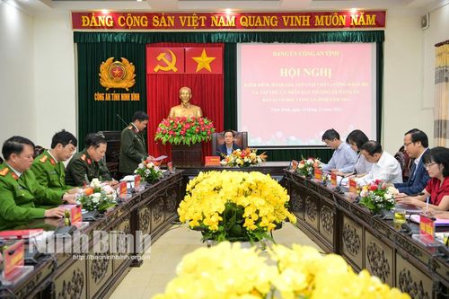 Hội nghị kiểm điểm tập thể, cá nhân Ban Thường vụ Đảng ủy Công an tỉnh