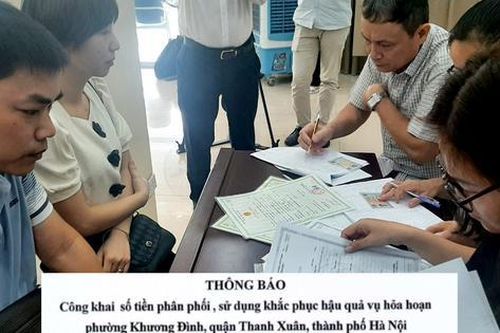 Quận Thanh Xuân công khai cách sử dụng số tiền ủng hộ nạn nhân vụ cháy chung cư