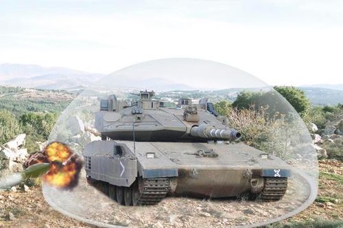 Khoảnh khắc hệ thống Trophy-A trên xe tăng Merkava Mk-4 chặn đòn đánh của Hamas