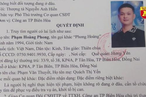 Truy tìm đối tượng gây án rồi bỏ trốn