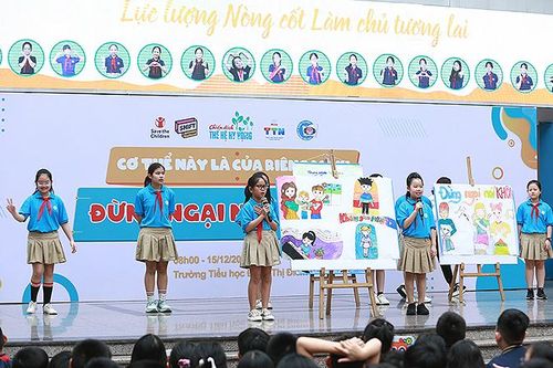 Nữ sinh tiểu học tổ chức sự kiện nâng cao kỹ năng ngăn ngừa quấy rối