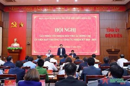 Điện Biên: Lấy phiếu tín nhiệm đối với các đồng chí Bí thư, Phó bí thư, Ủy viên Ban Thường vụ Tỉnh ủy