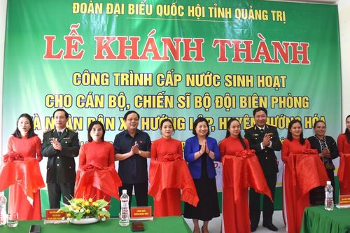 Khánh thành công trình cấp nước sinh hoạt cho cán bộ, chiến sĩ BĐBP và nhân dân xã Hướng Lập